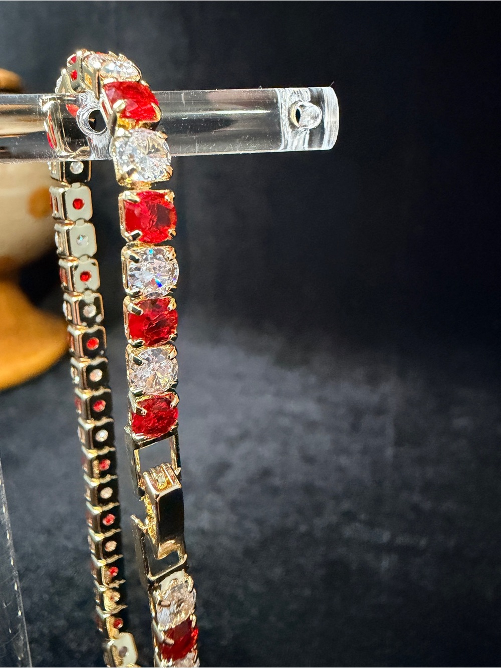 Beautiful CZ Tennis Bracelet 7in 4MM 14K GP W/Box clasp